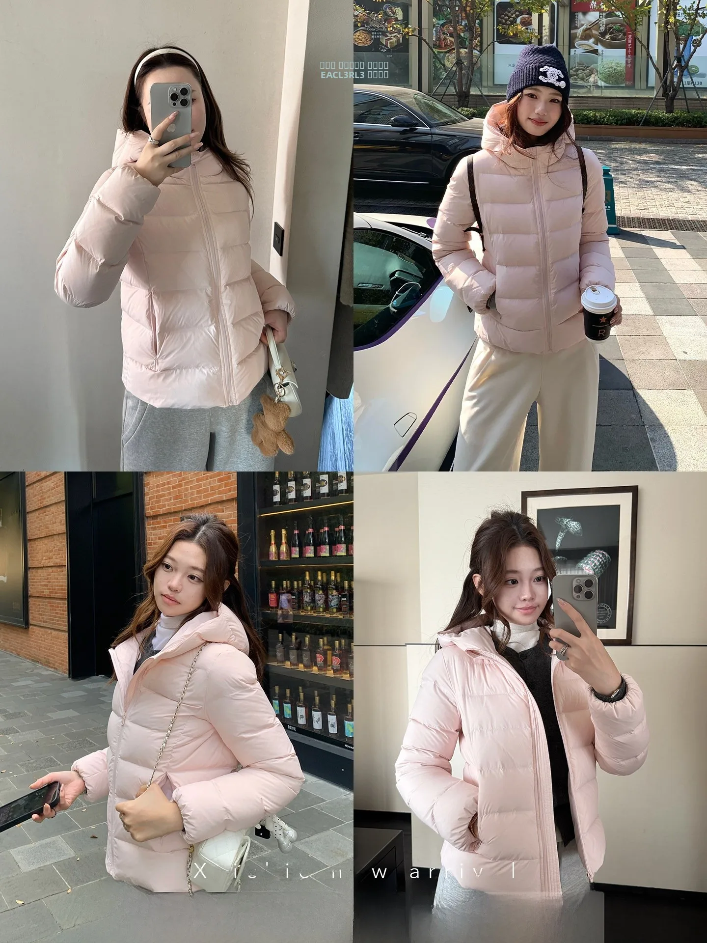 

Xzichic Women's Padded Hooded Jaet 90% White Du down Lightweight Warm Tee-Resistant Fabric Casual Sle Winter Coat