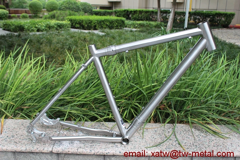 Made Titanium Gravel Frame Couplers Titanium Gravel Bike Frame With Coupler Ti Cyclocross Bike Frame Sliding Dropout view 2