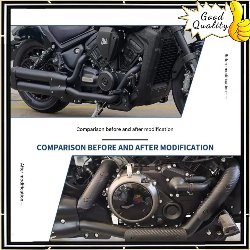 

Good Quality For Benda DARK FLAG 500 anti-scalding cover modified exhaust pipe anti-scalding imitation carbon fiber texture
