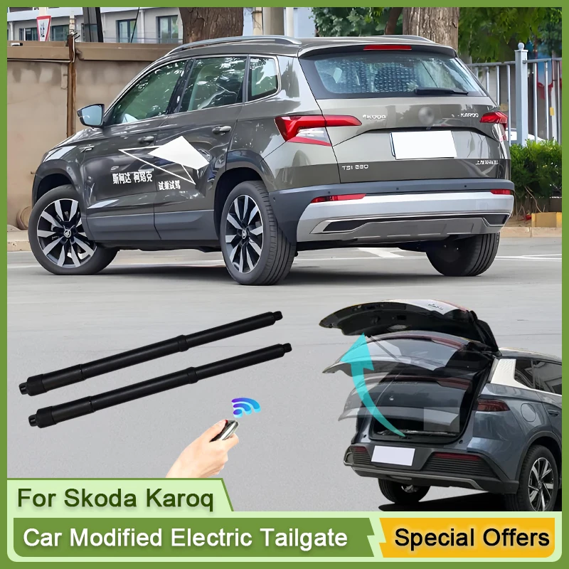 For Skoda Karoq 2017~2026 Car OEM Electric Tailgate Lift System Kit Auto Tail Gate Opener Automatic Lifting Rear Door