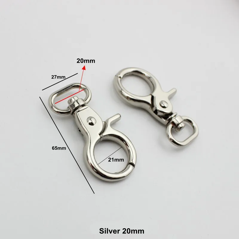30pcs 20mm 25mm high quality trigger snap hook clasp clip swivel dog leash hook bags handbags adjusted strap snap hooks
