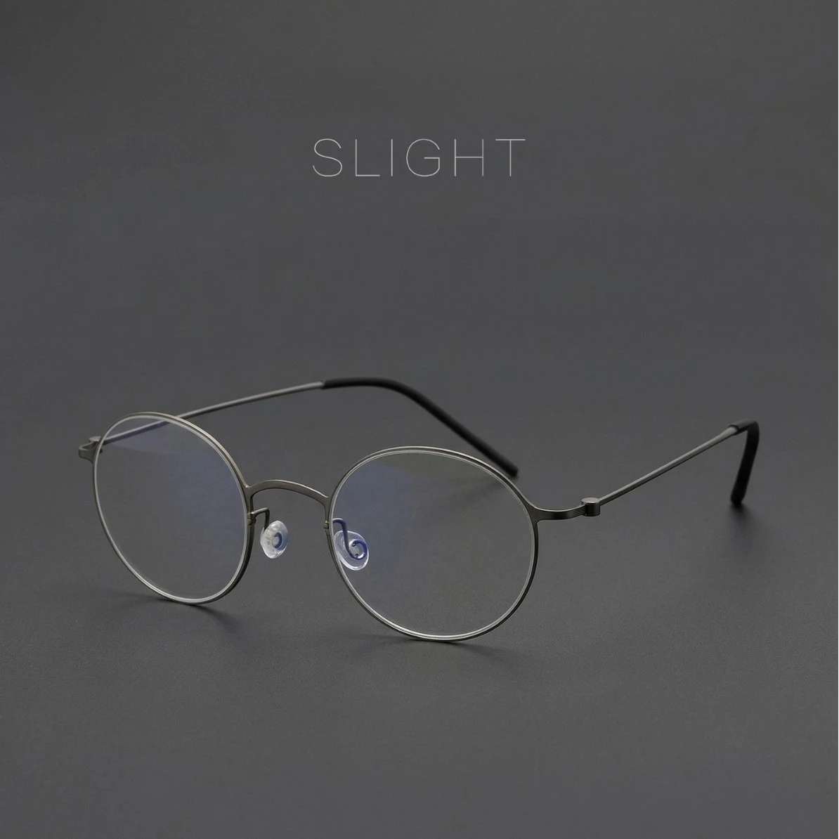 Ultra Light Pure Titanium 5g Elliptical Frame Myopia Glasses Frame Retro No Screw Design Anti Blue Light Flat Glasses