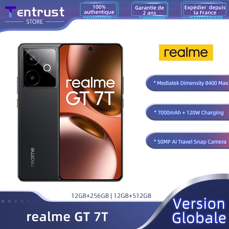 Смартфон Realme GT 7T 5G 2025 Новый MediaTek 8400-MAX 7000 мАч Titan Аккумулятор 120 Вт Ultra Charge 6,8 дюйма 120 Гц Дисплей Глобальная версия Смартфон Realme GT 7T 5G 2025 Новый MediaTek 8400-MAX 7000 мАч Titan Аккумулятор 120 Вт Ultra Charge 6,8 дюйма 120 Гц Дисплей Глобальная версия