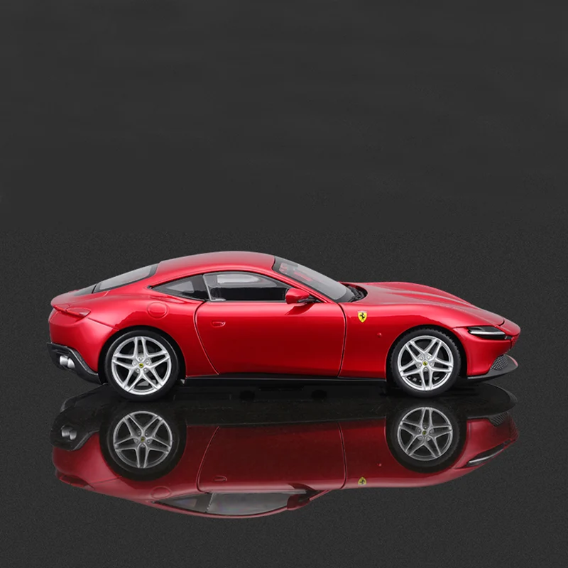 Bburago 1:24 Scale NEW RED Ferrari ROMA Alloy Luxury Vehicle Diecast Cars Model Toy Collection Gift