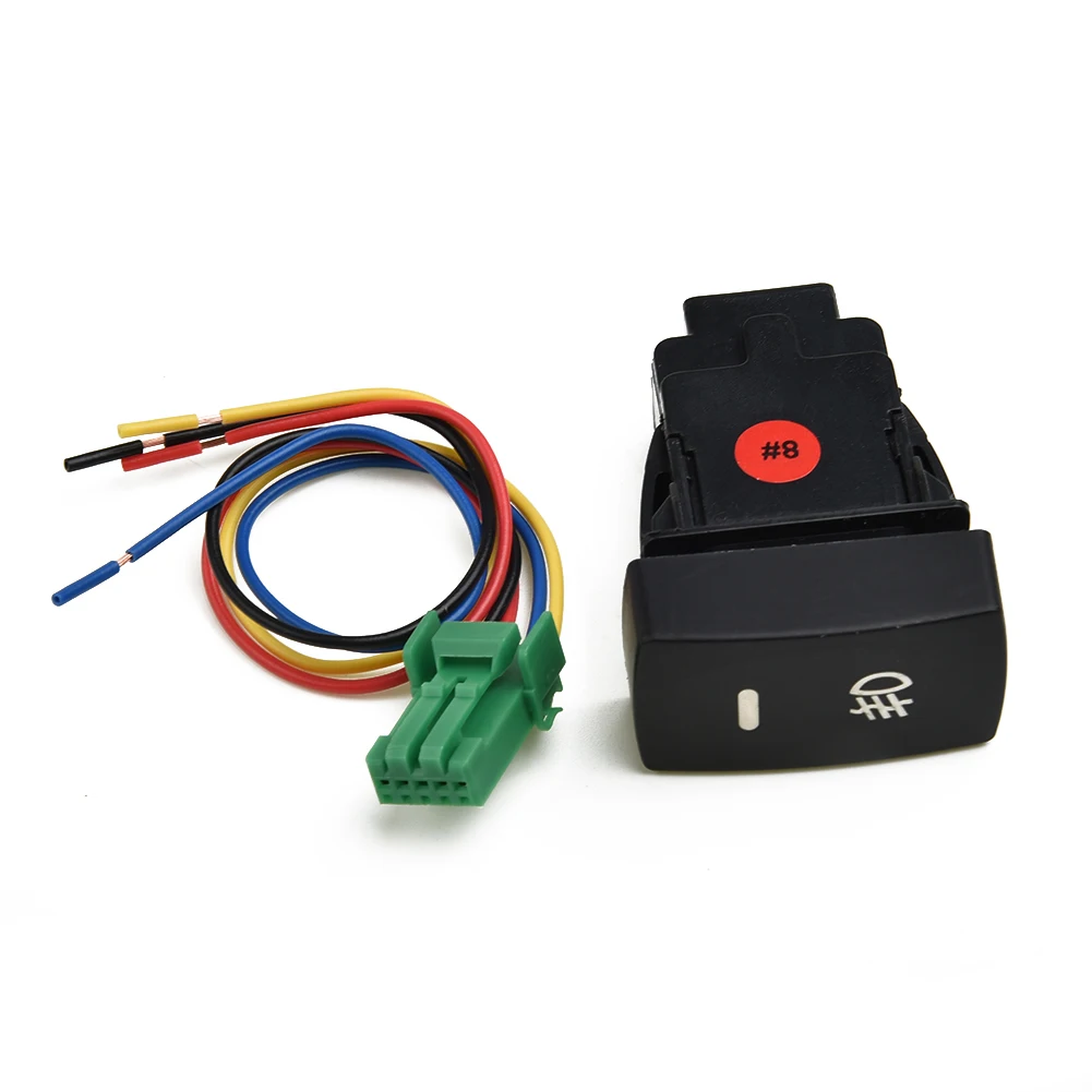 5Pin LED Car Push Button Fog Light Switch With Wire For Civic Accord CRV Automotive Goods 5 Terminals Fits For FIT