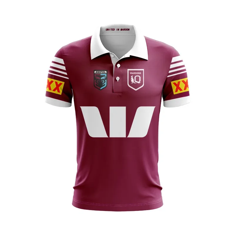 2024 QUEENSLAND MAROONS MENS HOME RUGBY Hooded zipper JERSEY QLD Maroons Kids -Women's -Size: S-5XL ( Print name and number )