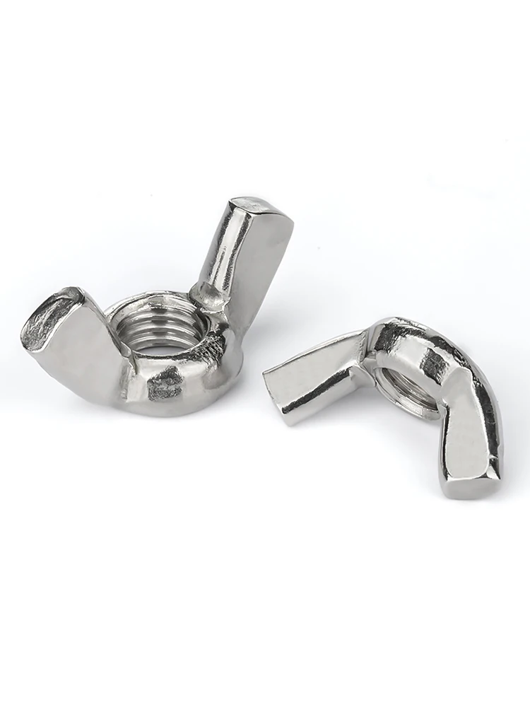 2-20pcs M3 M4 M5 M6 M8 M10 M12 316 Stainless Steel Hand Tighten Nut Butterfly Nuts Wing Nuts Tye A Squate Wing nuts