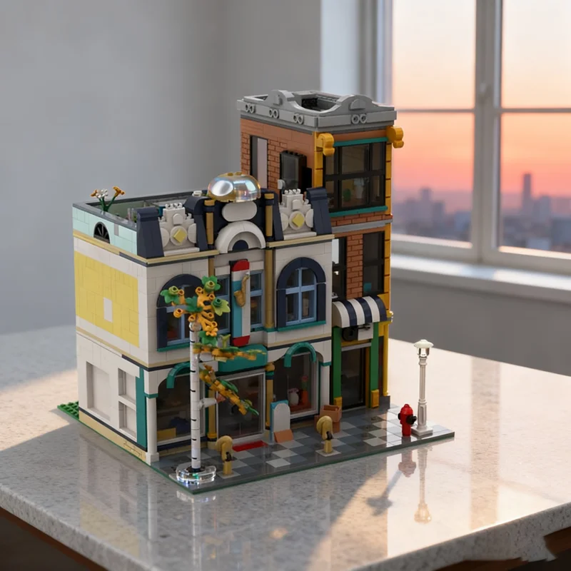 

1938pcs MOC Modular Radio Station Modulared Model Building Christmas gift blocks Construction creative toys Brick Kids Birthday