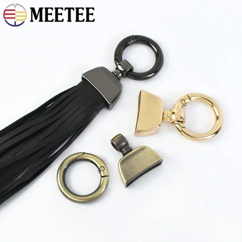 5/10Pcs Meetee 20/25mm Metal Hook Buckles Detachable O Ring Buckle for Keychain Dog Collar Bags Clip Clasp Hardware Accessories