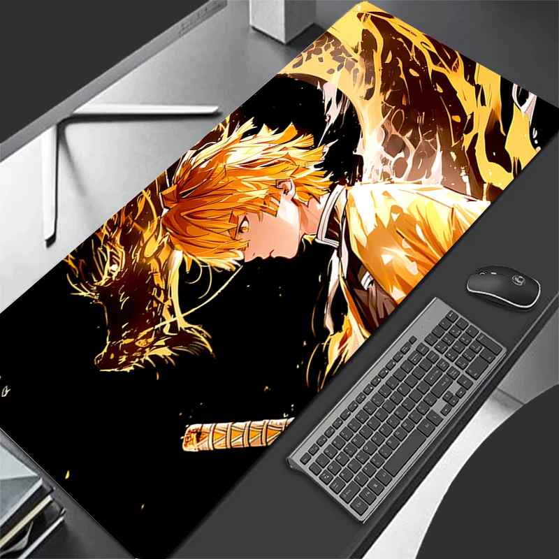 Mousepad Computer Gaming Accessories HD Keyboard Pad Office PC Rubber Mouse Pad Decoracion Desk D-demon Slayer Zenitsu Mouse Mat