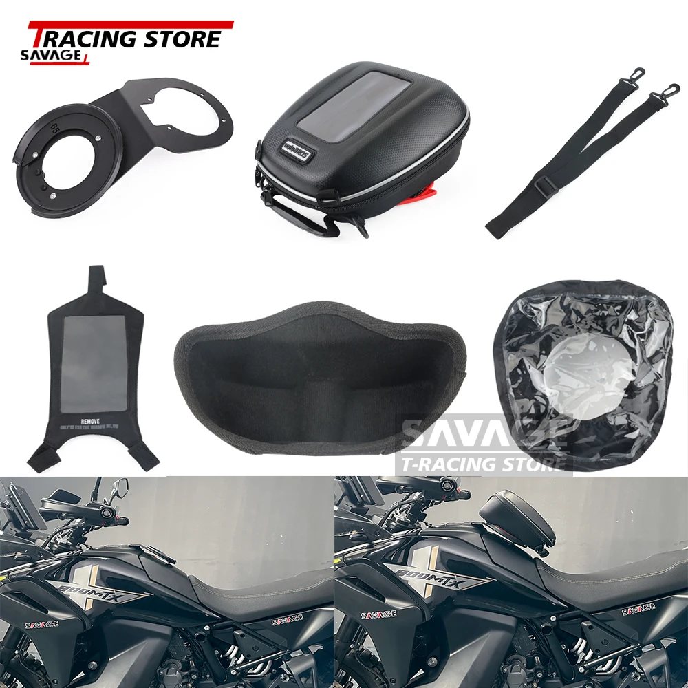 

800MTX Motorycle Fuel Gas Tank Bag With Luggage Backpack Tanklock Adapter For CFMOTO 800MT-X Detachable Waterproof MultiFunction