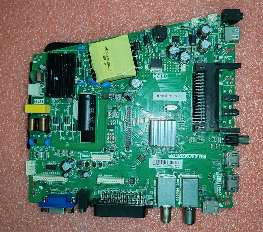 TP.MS3463S.PB801 Three in one TV motherboard tested well new 75W  OR  65W   There are four specifications of transformers