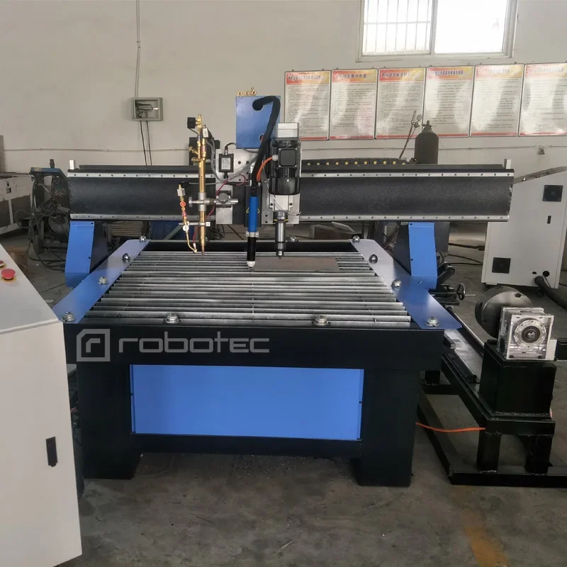 Водяной стол ROBOTEC, станок для плазменной резки с ЧПУ, плазменный резак 1325 1530, металлический резак с ЧПУ с пусковым контроллером пожарности