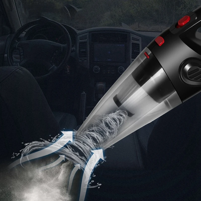 Ручной пылесос беспроводной 120 Вт 4500PA сильное всасывание перезаряжаемый портативный автомобильный пылесос для влажной и сухой уборки-A69M