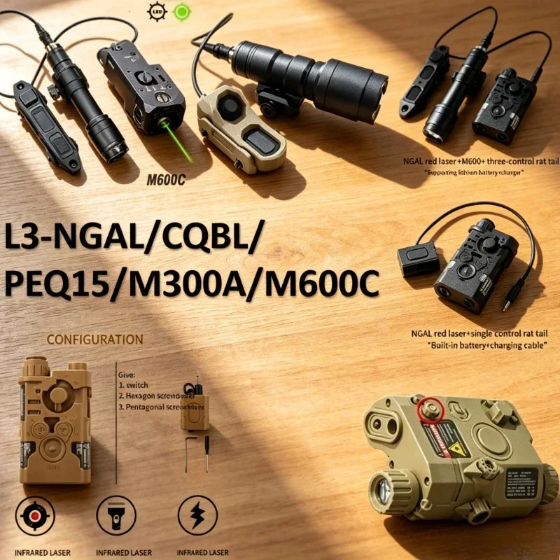 Multi-spec Green Laser Torch Light With Control Switch Outdoor Hobby Model Replacement Parts