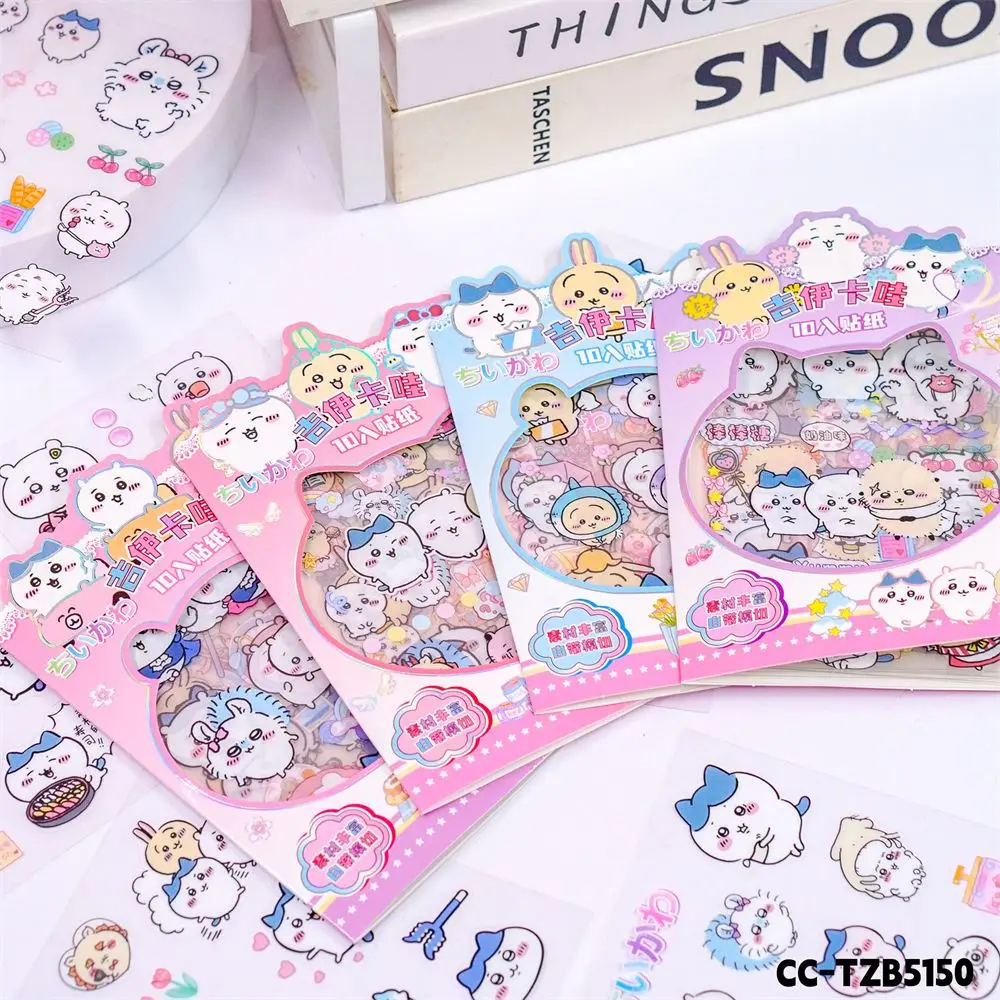 

Chiikawa Cartoon Stickers Are Cute Hachiware Usagi Notebook High-value Decoration Diy Waterproof Handbook Sticker Material