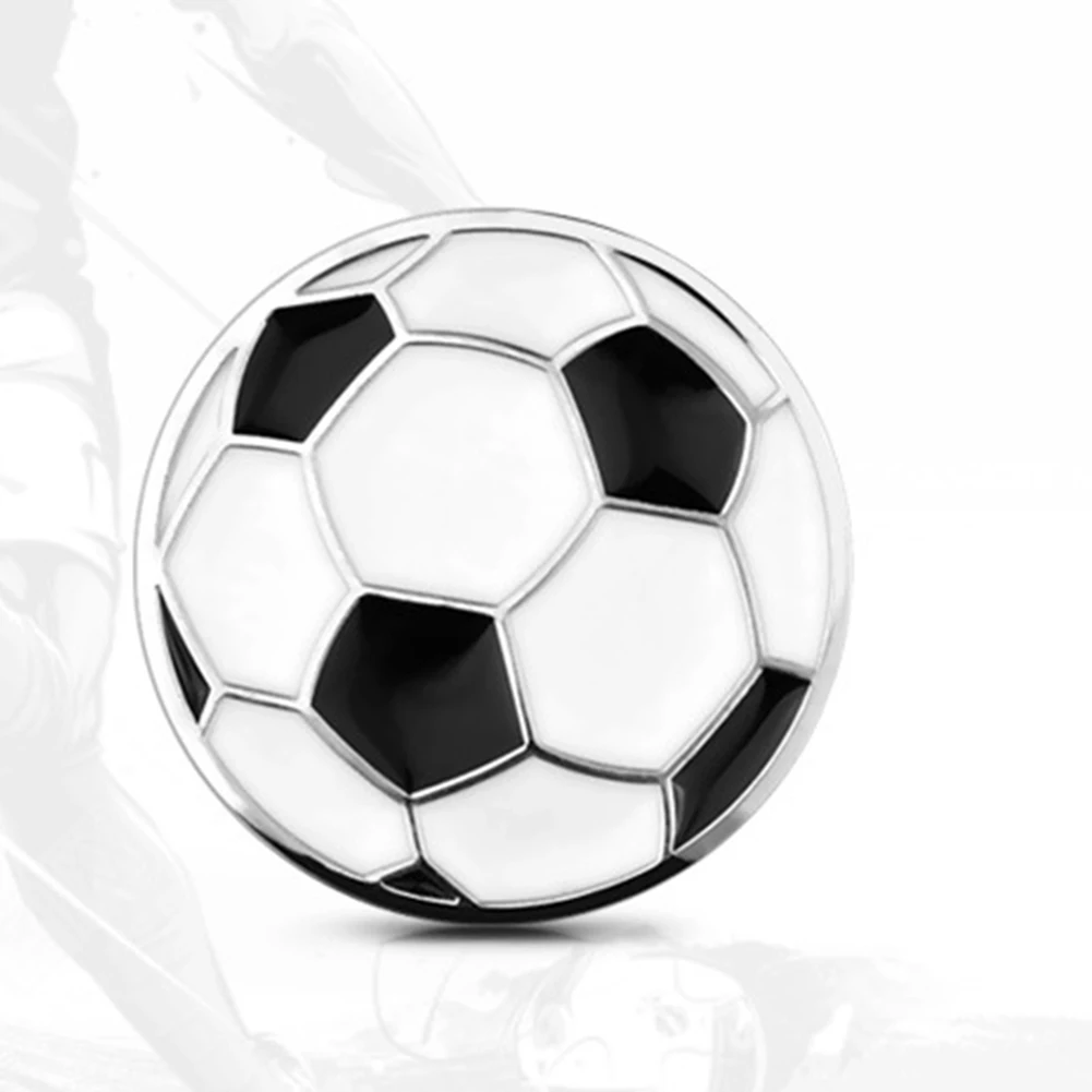 Soccer Ball Themed Car Emblem in for Mirror Chrome - Designed for Consistent Appearance Temperature and Humidity Ranges