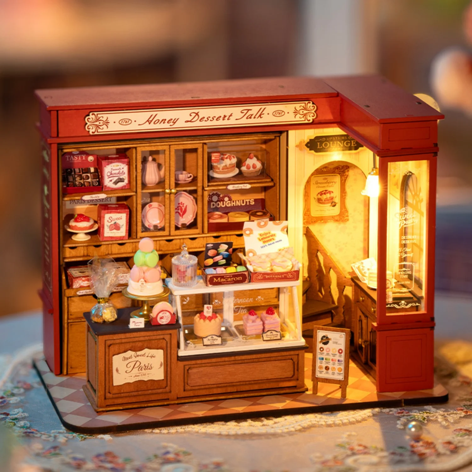 Kit de maison miniature Rolife à construire soi-même et mobilier, boutique de desserts, modèle de ma