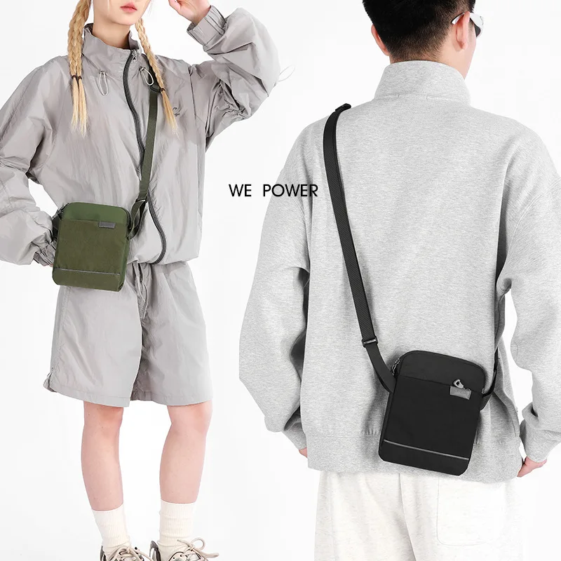 Unisex Simple Solid Color Vertical Crossbody Casual Shoulder Messenger Bag Lightweight Crossbody Bag For Daily Commute Travel