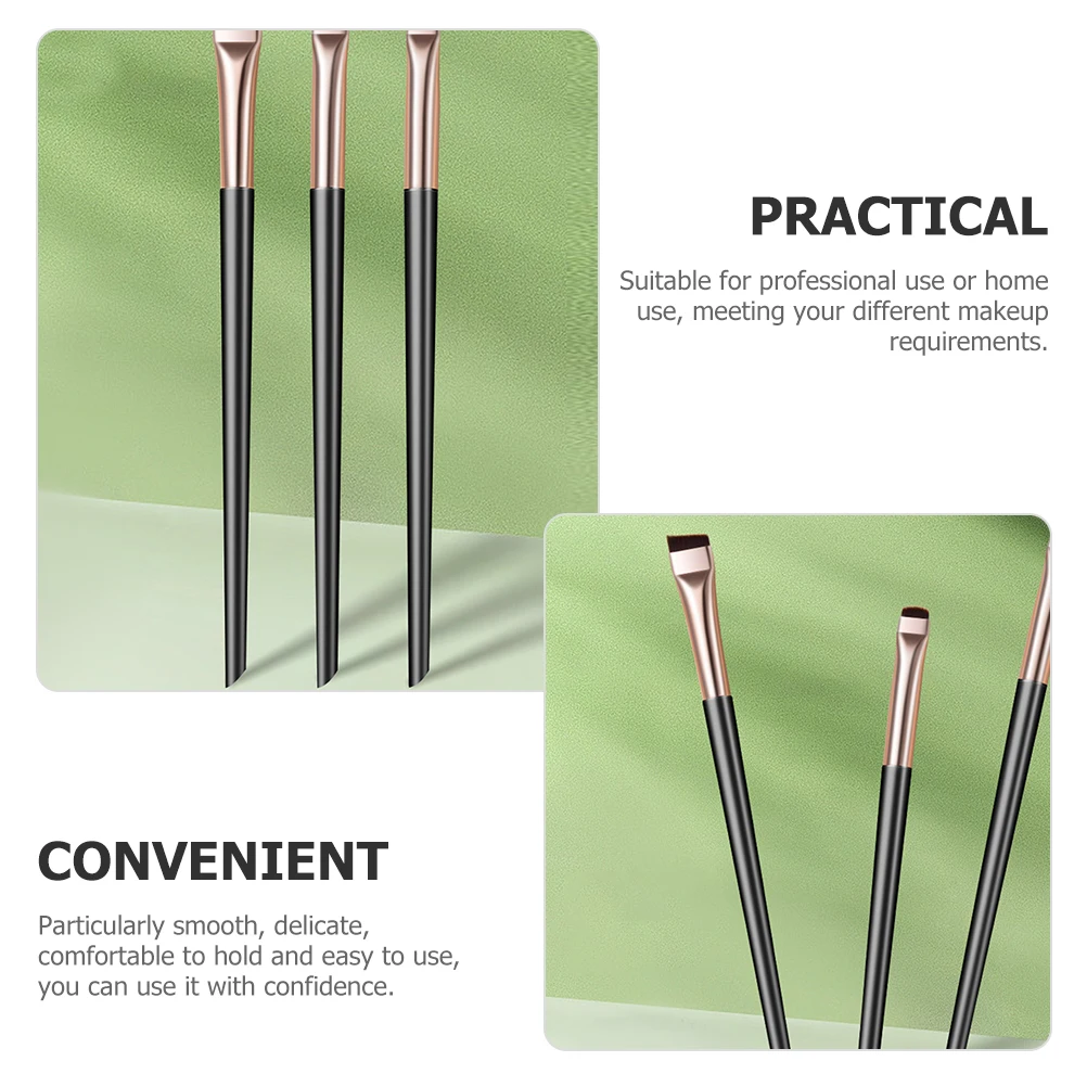 

1 set Black Gold Eyeshadow Brush Set Angled Eyeliner Precision Makeup Brushes For Long Lasting Non Shedding Soft Durable