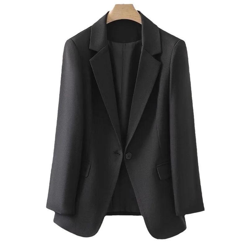 Insokzdg Biała Damska Marynarka Wiosenna Nowa Koreańska Moda Odzież Do Pracy Jednolity Kolor Wyszczuplająca Codzienna Marynarka Damska Top