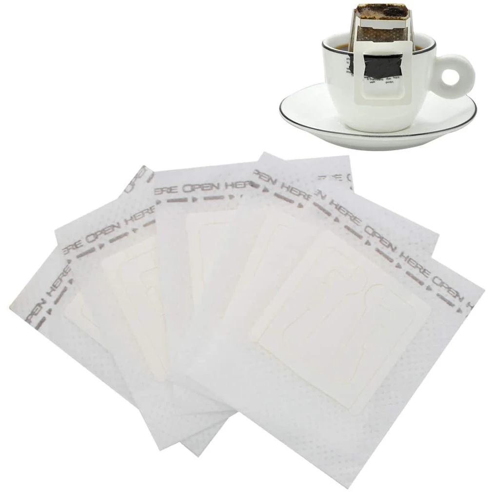 30 X sacchetto di filtri per caffè a goccia appeso Ear Paper Brew Coffee and Tea Set filtri Hanging Coffee sacchetto vuoto