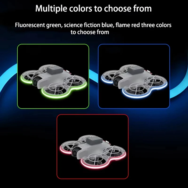 New-A47Q-Para dji neo led luz tira drone led noite vôo brilho ajustável lâmpada cinto localizador de iluminação acessórios drone