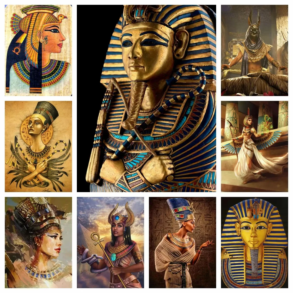 Diamond Painting Ancient Egypt Diamond Mosaic Queen Cleopatra Diamonds Mosaic Handmade Art Exquisite Gift Home Decor