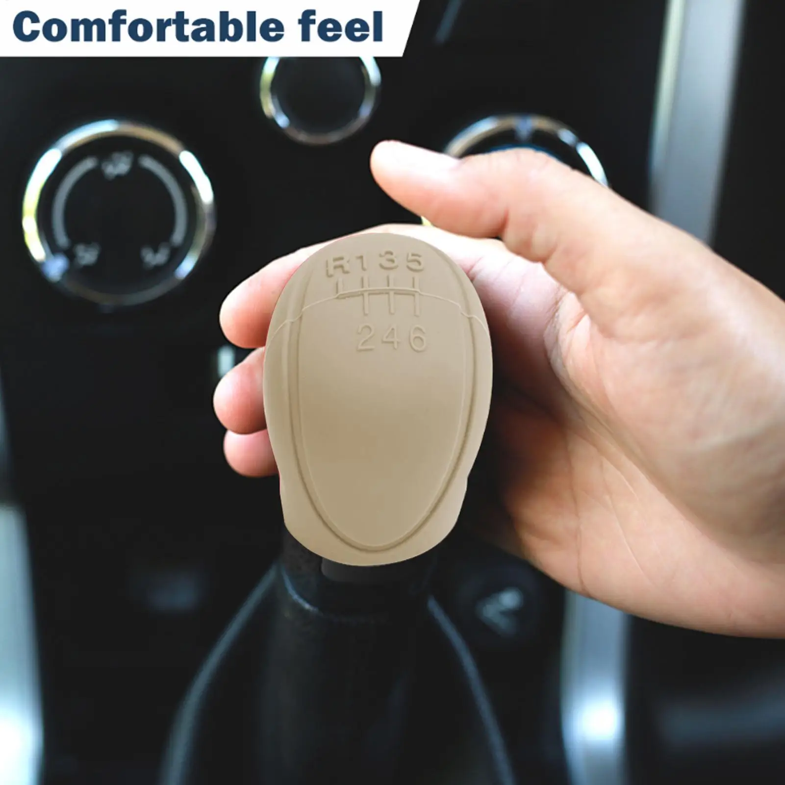 Silicone Car Shift Knob Cover 6 Gears Anti-Slip Design Silicone Shift Knob Collars Auto Shifter Knob for Car Shifter Protector