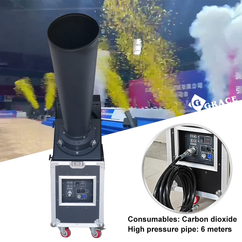 Igracelite Large CO2 Confetti Machine Large Blasting Machine DMX CO2 Confetti Cannon CO2 Rainbow Machine for Stage Event
