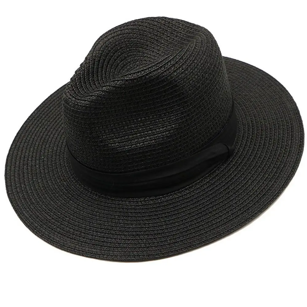

Holiday Casual For Men Visor Cap Beach Cap Fedoras Sunscreen British Style Panama Hat Weave Sun Cap Sun Hat Straw Hat