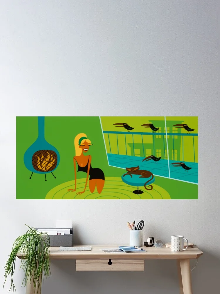 Josh Shag Giselle and the Bird Photo Canvas POSTER ,Home Decor Wall art painting