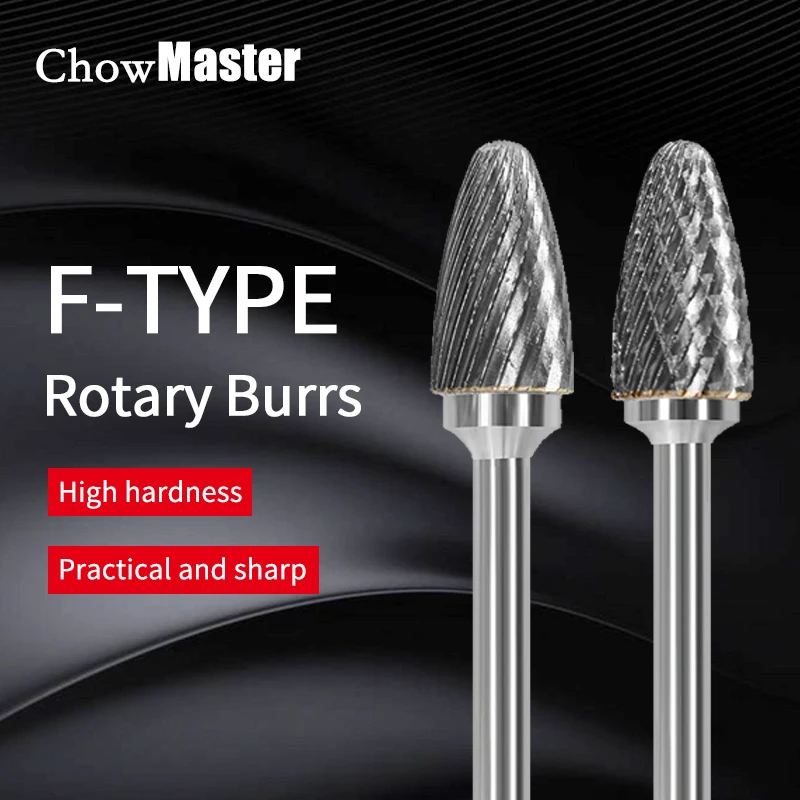 Chowmaster F FX Carbide Rotary Burr metal grinding drill bit 6mm electric grinder polishing reaming tungsten steel grinding bit