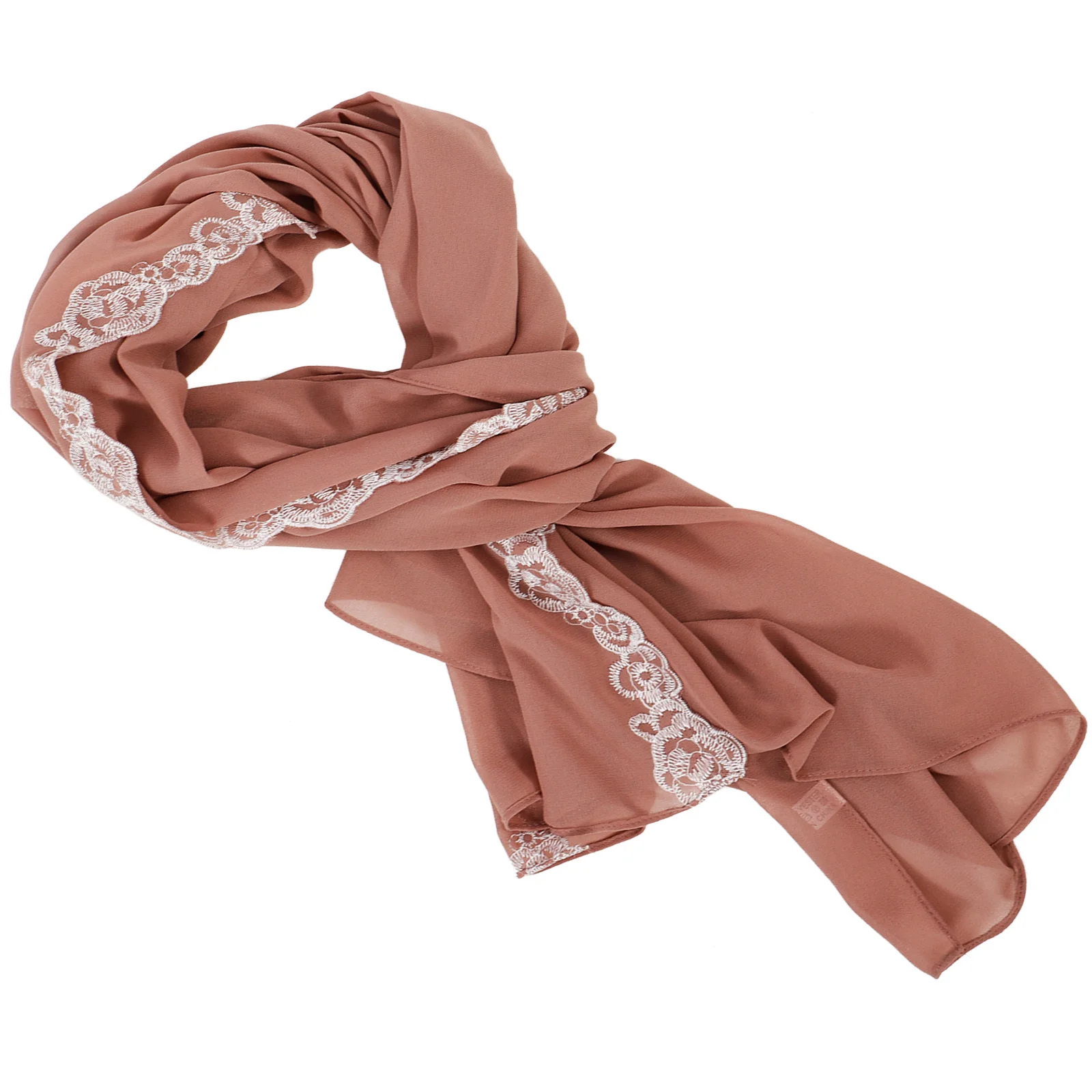 لؤلؤة الشيفون المرأة الحجاب وشاح لينة خفيفة الوزن الدانتيل الزخرفية وشاح الرأس أنيقة النمط العربي الدانتيل الحجاب النساء الأوشحة #5