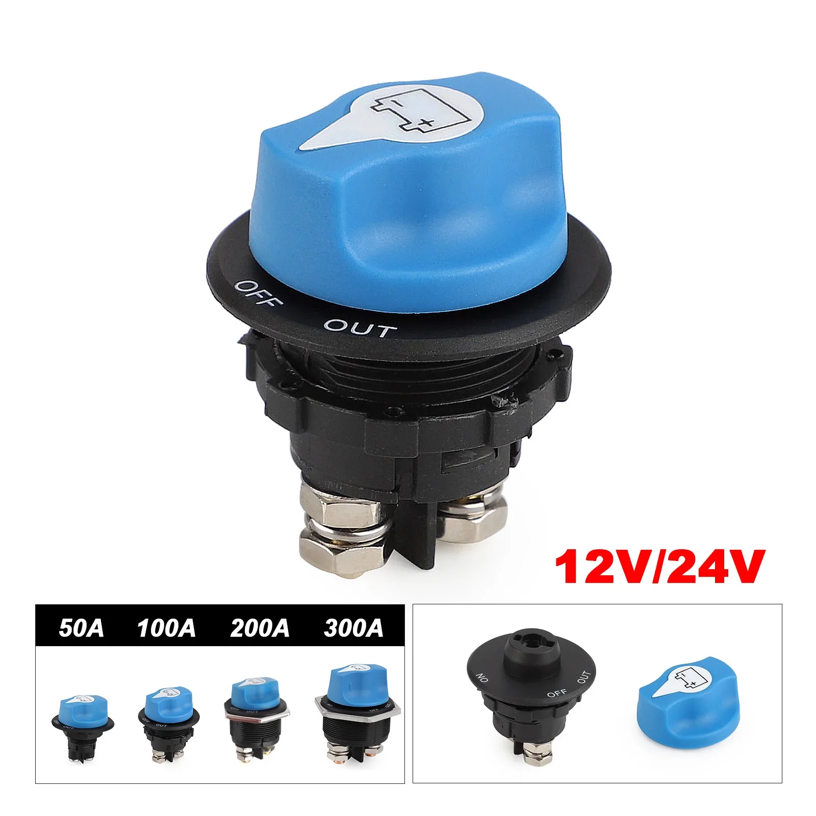 12V DC Disconnecter Power Isolator Cut Off Switch Kit 50A 100A 200A 300A Car Rally Battery Switch For Truck Car Motorcycle Boat