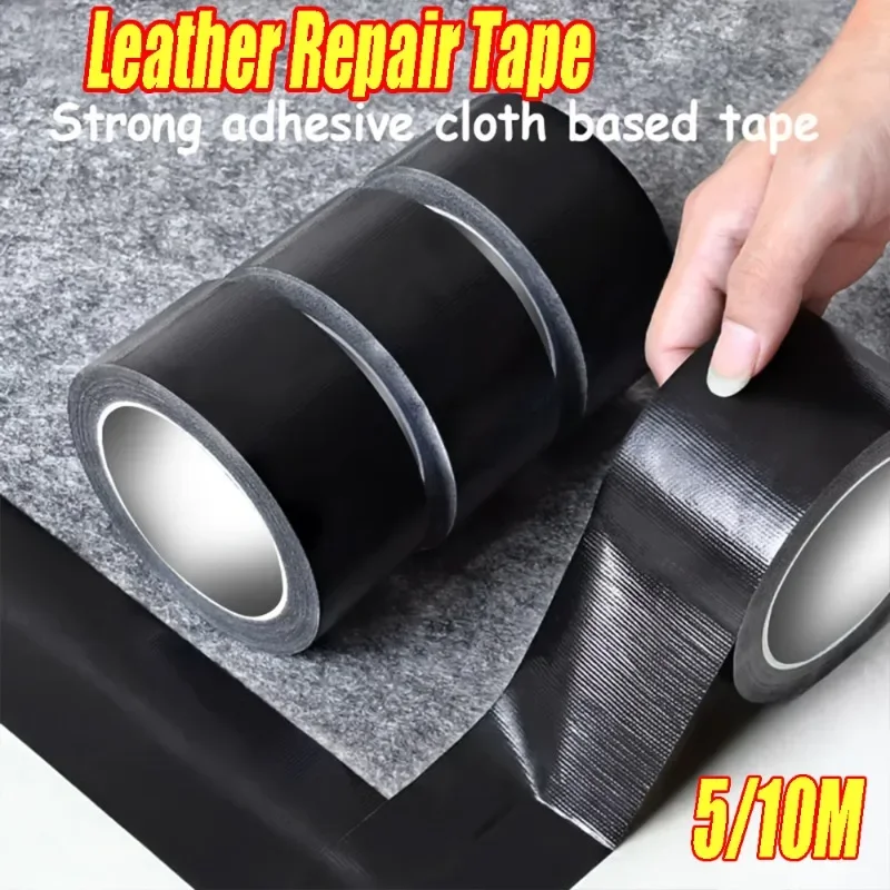 5/10m Fabric Tape with Black Scotch Pipeline Protection, Door and Window Sealing,tent Repair Cushion Repair, Carpet Pasting