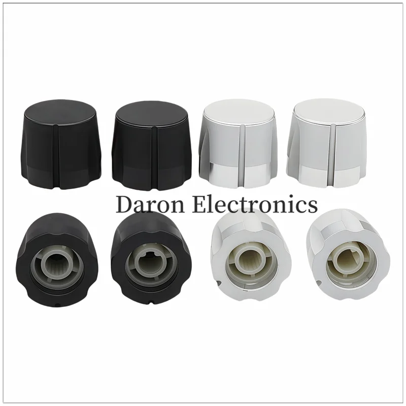 Aluminum alloy rubber core knob 21*17 Potentiometer knob cap Home appliance/instrument rotation adjustment cap plum /D hole 6mm