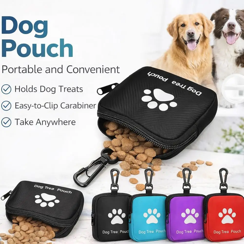 1pcs Dog Snack Bag Portable Pet Treat Pouch for Outdoor Walking Training Waist Fanny Pack Food Storage Pocket Animal Supply