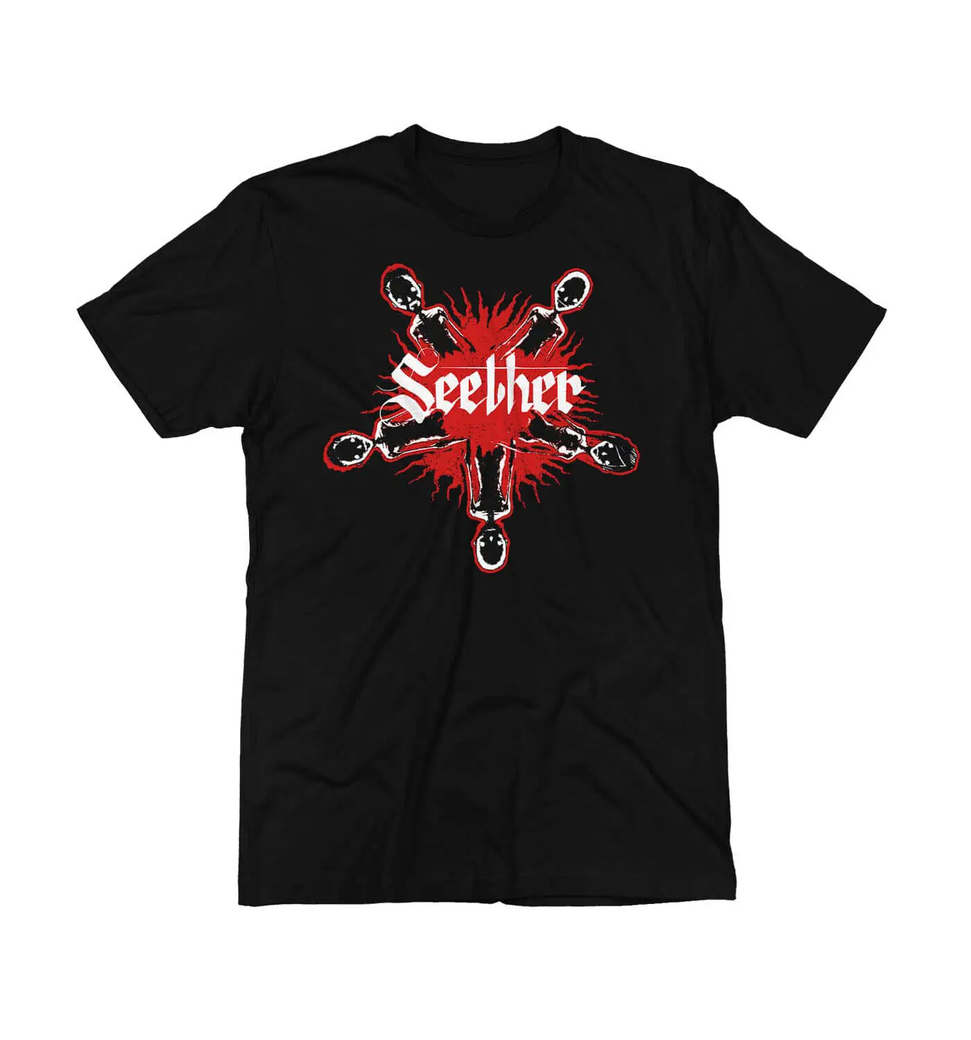 Hot Vintage SEETHER Band Black 100% Cotton Size S-4XL Shirt TT366