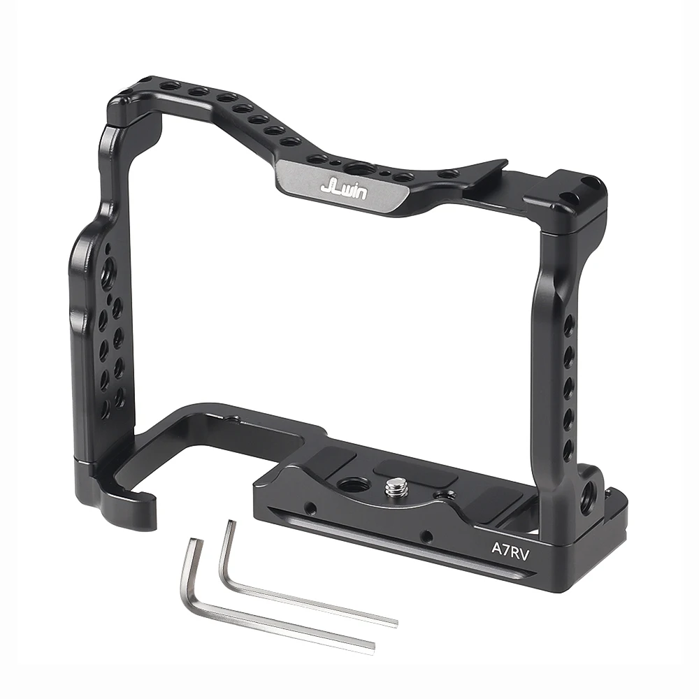 JLwin A7RV  Aluminum Alloy Camera Cage for Sony Alpha A7RV Camera with Quick Release Plate Cold Shoe Mount Magnetic Wrench Slot