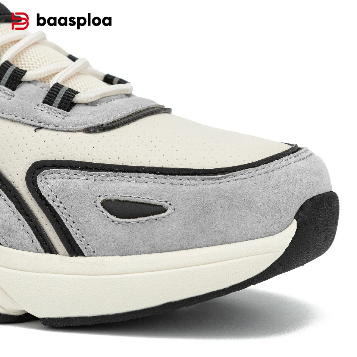 Baasploa ผู้ชายรองเท้าผ้าใบรองเท้าวิ่งรองเท้าลื่น Breathable Casual เดินรองเท้าสบายรองเท้าผ้าใบหนังชายรองเท้ากันน้ํา