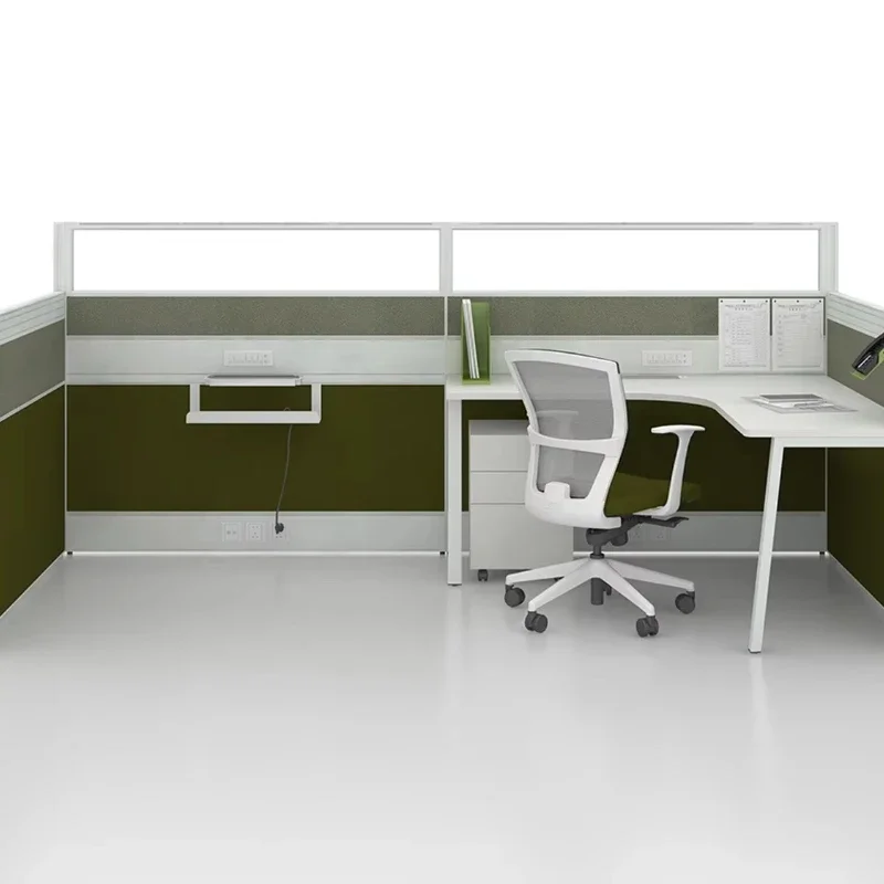 wood-steel staff desk compartment for 3 people, environmentally friendly and durable, simple and easy to use