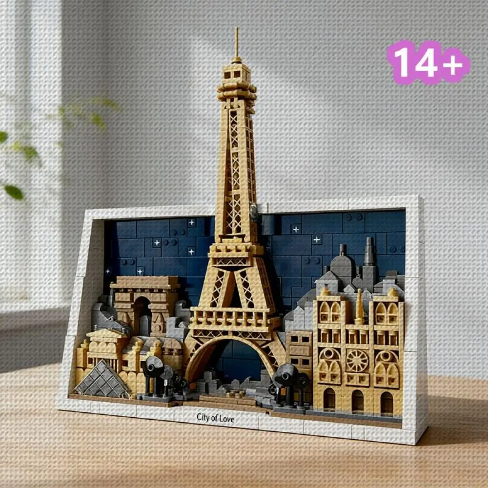 

Набор для сборки 2026 City Of Love Decoration Building 21064: Модель из кирпичиков с изображением знаковых достопримечательностей Парижа, идеально подходит для коллекций любителей путешествий.