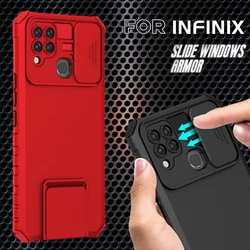 ShockProof Case For Infinix Note 11 10 Pro Smart 6 HD 5 Slide Window Case Cover For INFINIX HOT 11S 11 12 10S NFC 10 Lite 9 Play