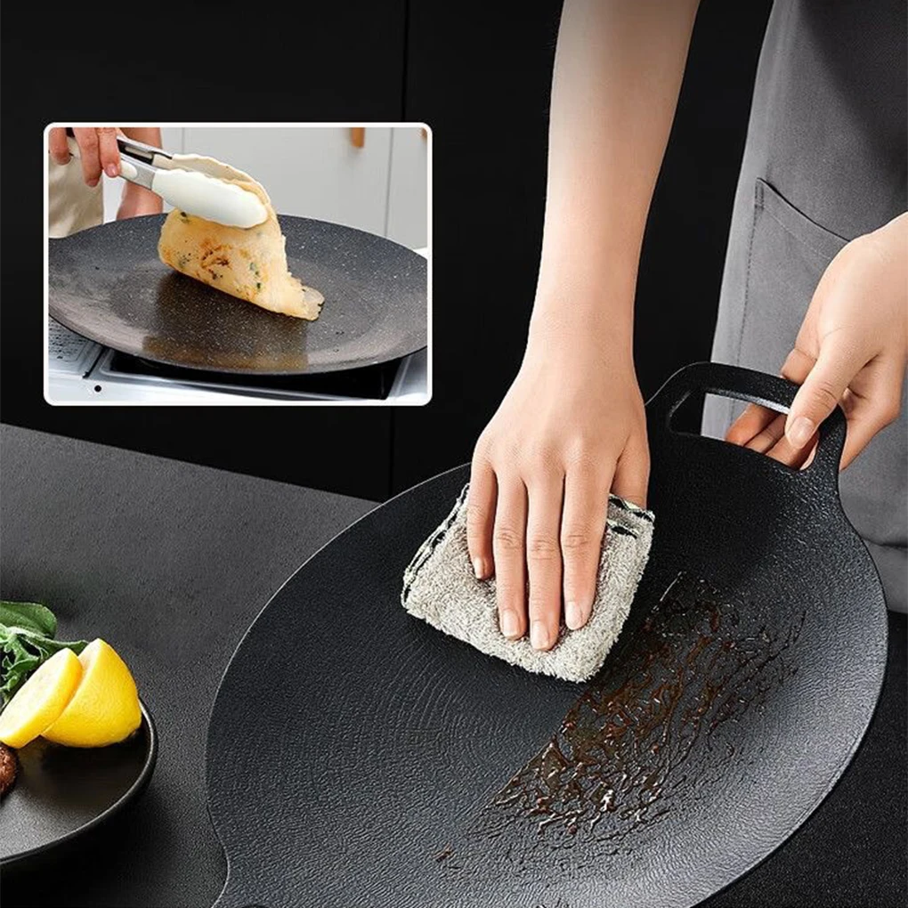 

Grill Pan Korean Round Non-Stick Barbecue Plate BBQ Grill Outdoor Travel Camping Frying Pan Barbecue Accessories Kitchen Supplie
