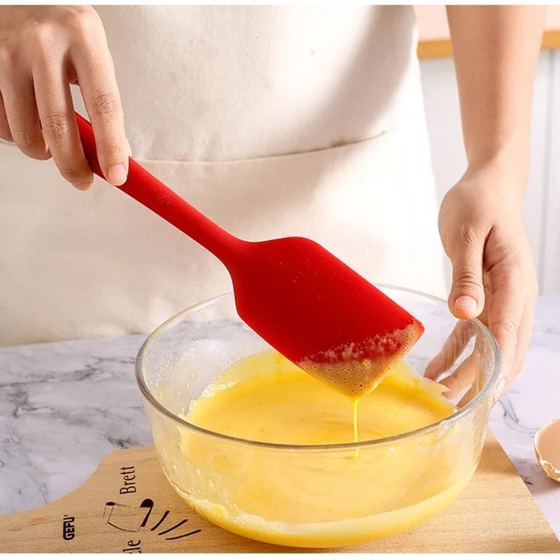 Non-Stick Silicone Ladle Cream Spatula Spoon Ladle Oil Brush Heat-Resistant Scraper Ect Flexible Kitchenware for Baking Cooking