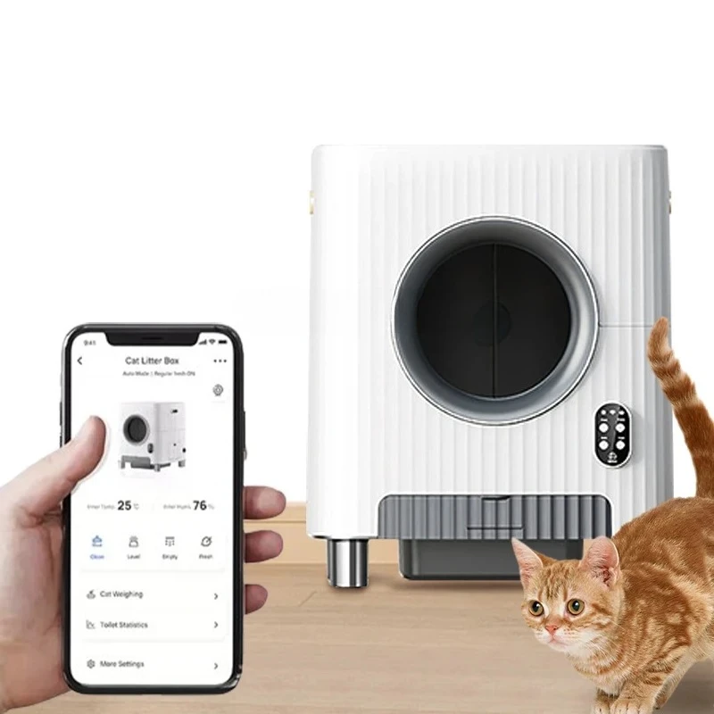 

Роскошный индивидуальный логотип, частная этикетка, большой самоочищающийся большой автоматический умный кошачий туалет