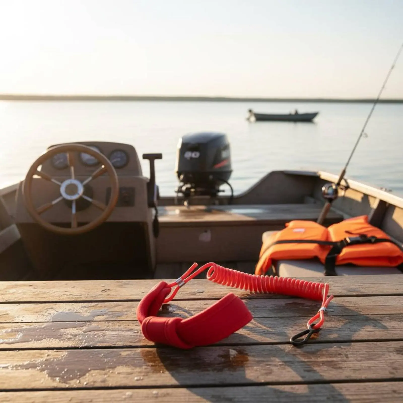 

Aquatic Kill Cutoff Lanyard Long-Lasting Kill Cutoff Lanyard Emergency Engine Cutoff Cord Lightweight Boat Engine Safety Cord