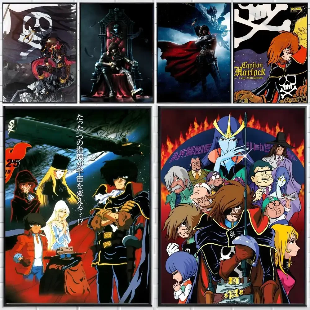 Anime SciFi Space Pirate Captain Harlock Poster Distinct Home Decor Concepts Chic Indoor Art Pieces