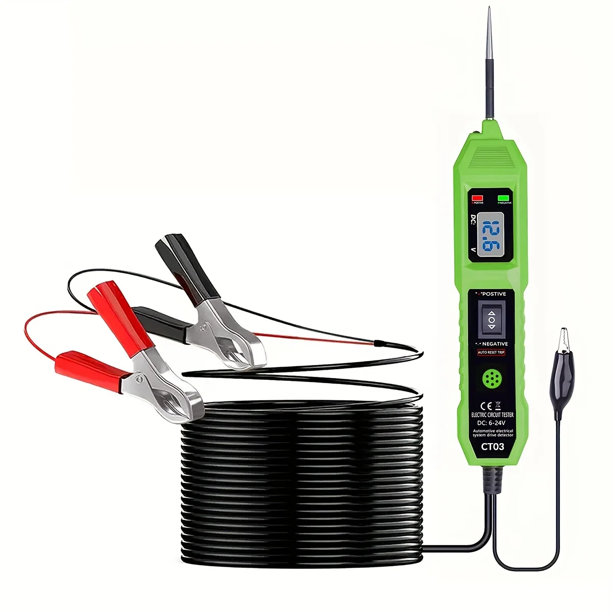 Automotive Circuit Tester: 6-24V Voltage, Led Display and Buzzer Notification, Electrical Circuit Tester |   Multifunctional Circuit Tester |   Durable Circuit Tester